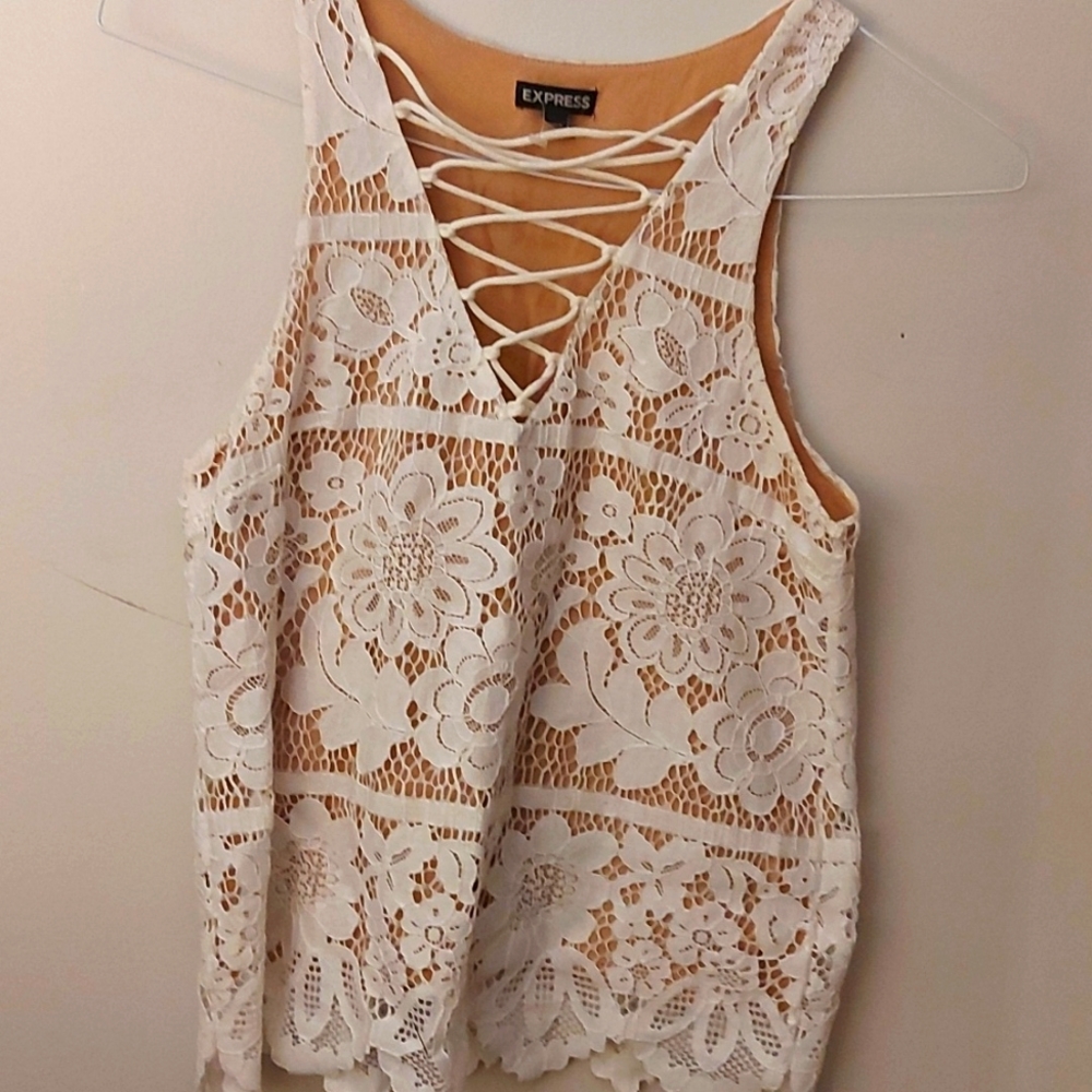 Express Lace Tie Up Tank Top